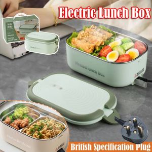 DFGFIN 304 Stainless Steel Electric Lunch Box Constant Temperature Plug-in Heated Lunch Box Durable 1000ml Food Heated Warmer Container