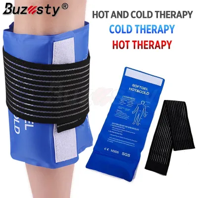 Buzesty Reusable Hot and Cold Ice Packs for Injuries (Plus Size) Joint Pain Muscle Soreness and Body Inflammation - Reusable Gel Wraps - Adjustable & Flexible for Knees Back Shoulders Arms and Legs