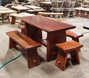 Set Meja Kursi Bangku Trembesi