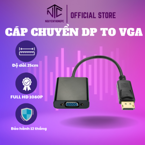 Cáp chuyển đổi DP displayport  sang VGA  chất lượng fullHD 1080P  1379911