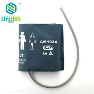 Large Adult 33-47cm Adult Single Tube Blood Pressure Cuff Green Nylon Nibp Cuffs for Ge Dash2000 Dash 3000 Patient Monitor