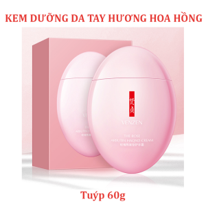 Kem Dưỡng Da Tay VENZEN Hand Cream Chiết Xuất Từ Tinh Chất Hoa Hồng Quả Bơ Tuýp 60g – Cấp Ẩm Bổ Sung Dưỡng Chất Cho Đôi Tay Mềm Mại Săn Chắc Giúp Sáng Da