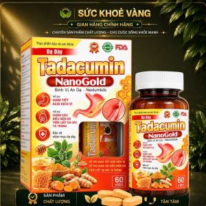 Tadacumin NanoGold viên bổ An Đà - Nexiumklds hỗ trợ giảm acid dạ dày bảo vệ niêm mạc dạ dày 60 viên.