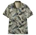 Kaos Polo Distro Dewasa Motif Daun Eksotis Lengan Pendek - COD Tersedia. 