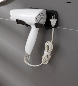 Rak Holder Penyimpanan Hairdryer Tempel Dinding / Rak Pengering Rambut Rak Gantung Tempat Penyimpanan Hairdryer