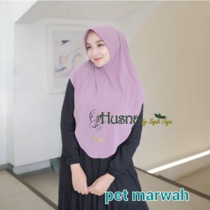 Kerudung Pet Marwah Instan Husna Hijab Dewasa Kekinian Terbaru Simpel Jersey Zara Premium