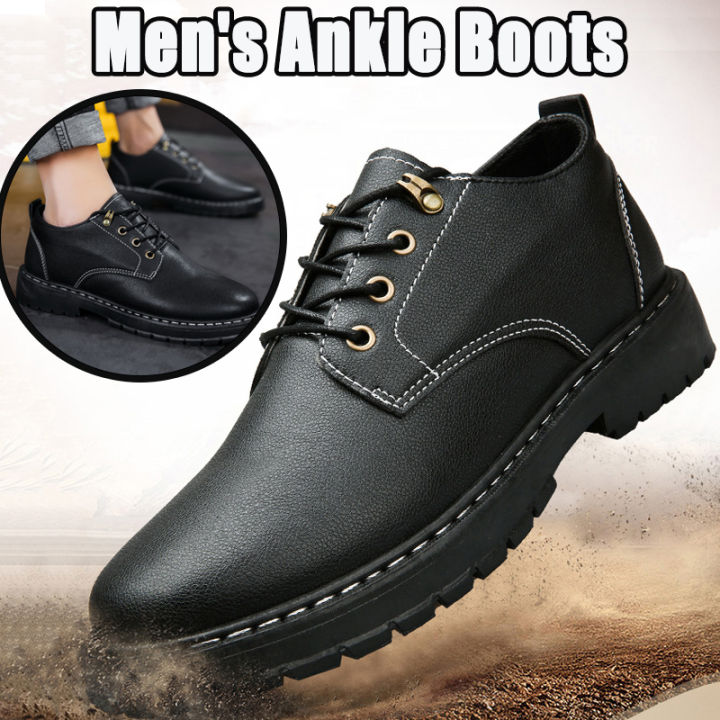 Office black leather on sale boots