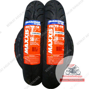Paket Ban Maxxis diamond 80/90 dan 90/90 ring 14 MAXXIS DIAMOND MA-3DN TUBELESS Bonus Pentil untuk Beat Vario dll