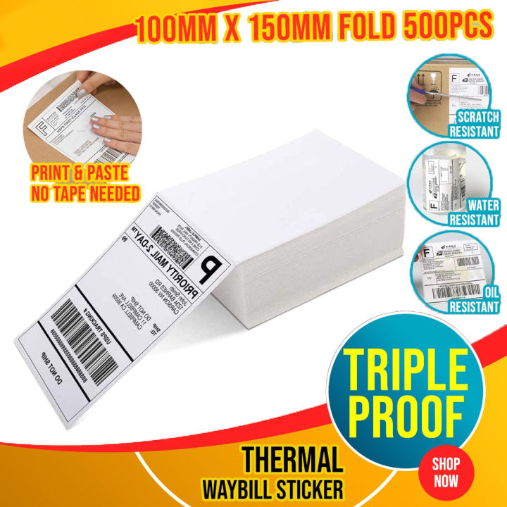 Mflabel 100x150mm 500pcs A6 4x6 Water Proof Thermal Label Sticker