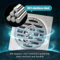 【DR】Bathroom Floor Drain Stainless Steel Backflow Preventer With Trap Anti Odor Floor Drain Cover. 