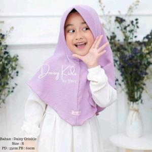 Jilbab Bergo Crinkle Airflow Premium Anak/Hijab Bergo Ped  Cringkle