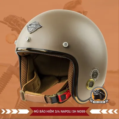 Mũ Bảo Hiểm 3/4 Napoli SH N099 - CHÍNH HÃNG - FREESHIP - Nón Bảo Hiểm Napoli SH - Đủ Màu - Viền Đồng - Có Vành Nón Lưỡi Trai