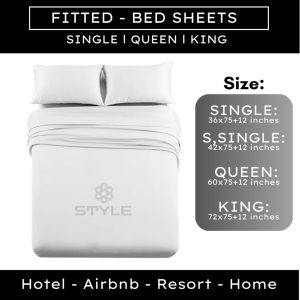Hotel Bed Sheets Comfy Breathable & Cooling Bed Sheet l Single l Queen l King