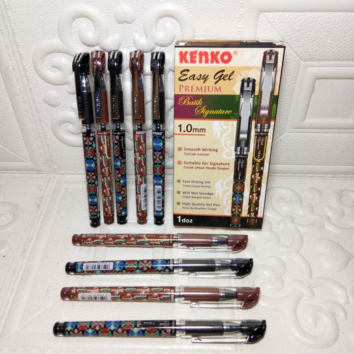 Pulpen%20Kenko%20Easy%20Gel%20Premium%201.0%20mm%20Batik%2012%20pcs/%20Pen%20Tanda%20tangan%20-%20Image%202