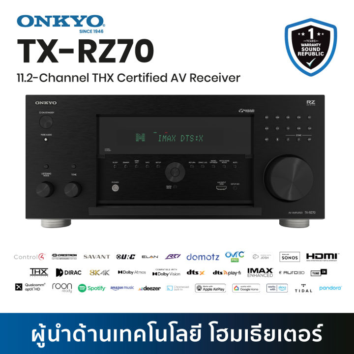 Onkyo TX-RZ70 Receiver 11.2 Channel รีซีฟเวอร์ ที่สุดของขุมพลัง ...