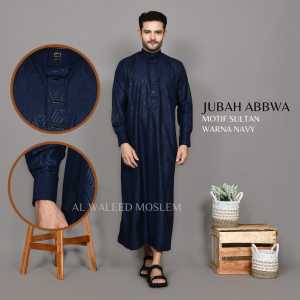 Al Waleed Moslem Jubah Pria Abbwa Motif Embos