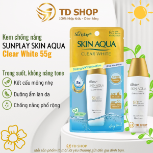 [Chính hãng] Sữa Chống Nắng Sunplay Skin Aqua Dưỡng Da Sáng Mịn 25g Clear White SPF50+ PA++ - TD Shop