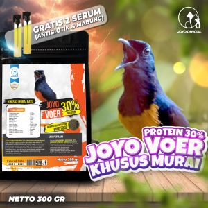 MAKANAN BURUNG MURAI | VOER BURUNG MURAI | VOER HARIAN | VOER NUTRISI KOMPLIT | VOER GACOR PROTEIN 30% 300GR