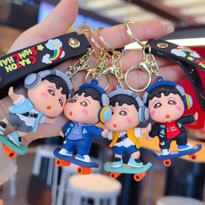 🔥IN STOCK🔥 Cartoon Shin Chan Keychain PVC Figure Keyring Bag Charm Hanging Pendant