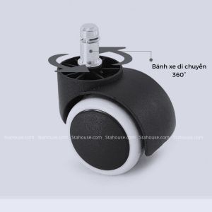 Bánh xe ghế xoay - Di chuyển đa mặt sàn - Lắp cho mọi ghế xoay