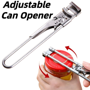 Bottle Opener Adjustable Can Opener Stainless Steel Non-slip Manual Jar Bottle Opener Strong Cap Twister Kitchen Gadgets