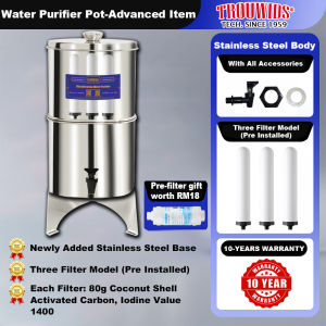 TROUWIDS Mineral Water Pot Outdoor Water Purifier 3 Stage Ceramic Filtration Alkaline Water Filter Bucket 20 Liter