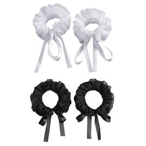 Layered Arm Sleeves Elegant Breathable Ruffle Bowknot Wrist Cuffs Decorative Sleeves For Daily Wear And Special Occasion