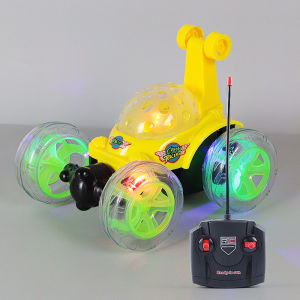 🔥Ready Stock🔥 RC Stunt With Car Light & Music Tornado Twister Spin Remote Control Car Kids Toy