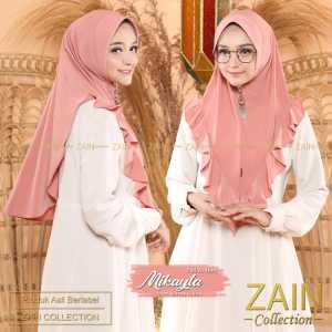 Zain Collection - Mikayla Hijab Instan Bergo Pet Busa Variasi Rempel Runcing Jersey Korea Syari Adem Nyaman