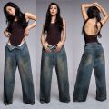 Atipashop - BRIDGET JEANS กางเกงยีนส์ขายาว เอวต่ำ ทรงแบคกี้สตรีท. 