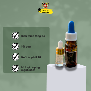 Thuoc ga da Nhỏ gà đá Rồng Trắng Dragon White Tăng bo Tải cựa Chống ói tăng tốc độ khả năng né tránh cự mạnh xung mãn cung cấp vitamin hỗ trợ tiêu hóa Nhập chính hãng 05cc 1cc