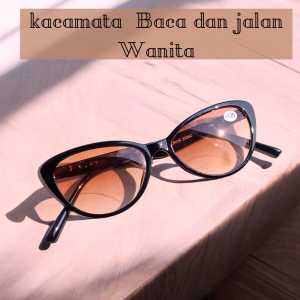 Kacamata Baca OTT TORCH Desain Bulat Lensa Coklat Gradasi untuk Wanita