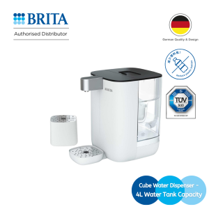 BRITA Cube Water Dispenser for Home 4L | Instant Hot Water |Cup Volume | Temperature Setting