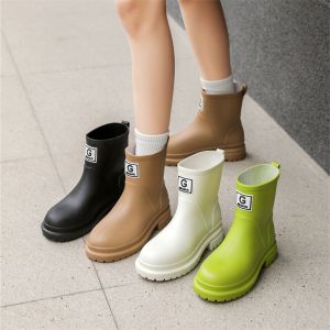 Womens Rain Shoes Long Time Wearing Rain Boots Stylish Look Abrasion Resistance Watertight