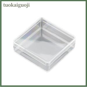 tuokaiguoji 50ml Small Square Transparent PS Plastic Storage Box For Mini Jewelry Beads Crafts Case Container Display Cristal Packaging Box