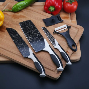 ESA Pisau Set 5in1 Set Dapur Lengkap Keramik Hitam Pisau Dapur 1 SET ISI 5 Pcs