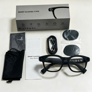 AI Smart Glasses HD Video 800W Camera WiFi Transfer Bluetooth Call Voice Assistant Real-Time Translation