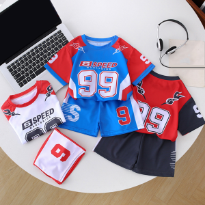 AILEBE Kids Sets Sporty Style Terno Soft Breathable Quick-Dry Short Sleeve Top Shorts Active Play Summer Outfit Pambahay OOTD For Baby Boys 6 M – 6 Y