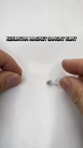 Gem Magnetic Earrings Similar to Original Round Diamonds with Super Strong Back Stick Needle Stems