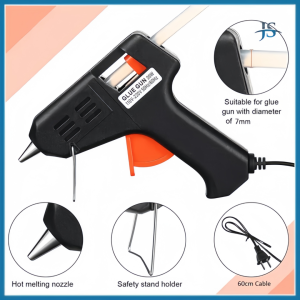 Glue Gun Mini Tembak Alat Lem Lilin Hitam 10/20 Watt untuk Kerajinan Tangan