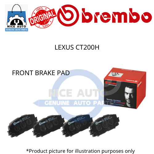 LEXUS CT200H (FRONT) DISC BRAKE PAD (1SET =4PCS)BRAND 100 ORIGINAL