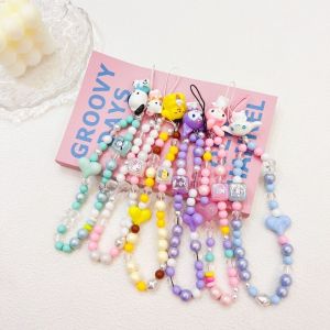 Hello Kitty Pochacco Cell Phone Rope Chain Sanrio Melody Kuromi Cinnamoroll Anime Pendant DIY Jewelry Accessories Toy