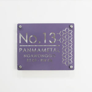 Nomer Rumah Plat Besi Finishing Cat Custom Special