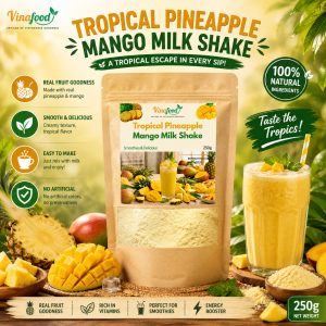 B1G1 Tropical Pineapple Mango Milkshake Powder 250g - Creamy Instant Fruit Beverage Summer Drink Mix