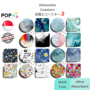 Diatomite Coaster Christmas Gift Idea Xmas Present Diatomaceous Earth Nordic Placemat CNY Raya Water Quick Dry Insulation Absorbent Japan Mat Tiktok Placemats and Coasters