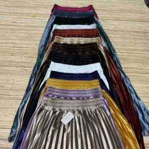 Rok Bludru Pendek / Rok Velvet 7/8 Midi Skirt / Rok Plisket Bludru Velvet Mayung Premium