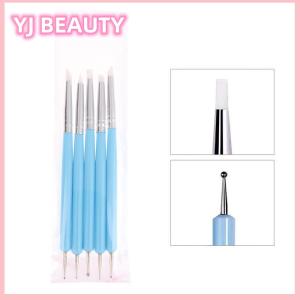 🔥🔥🔥yaojun 5 cái bộ thép không gỉ hai đầu điêu khắc polymer và gốm mềm Công cụ đất sét Silicone mô hình nghệ thuật Shaper công cụ