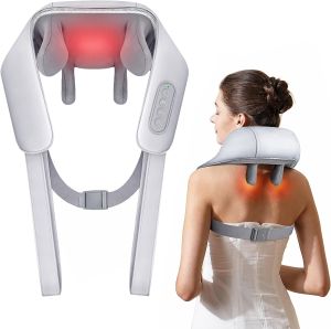 [SG Ready Stocks] Neck & Shoulder Massager Equipped with 4D Precision Kneading Heating Function and Cordless Design — Featuring Hands-Free Operation Rechargeable Battery 2 Massage Modes and 3 Intensity Levels Suitable as Premium Gifts