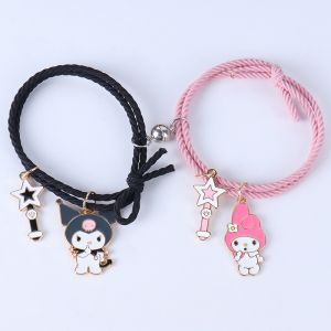 2Pcs/Couple Bracelets for Lovers Cute Cartoon Paired Magnetic Friendship Bracelets for Women Accessories Girls Best Friend Gift