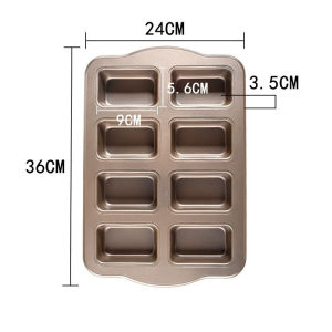 6 Holes Hamburger Bread Baking Mold Kitchen Non-Stick Food Grade Carbon Steel Reusable Baking Tray